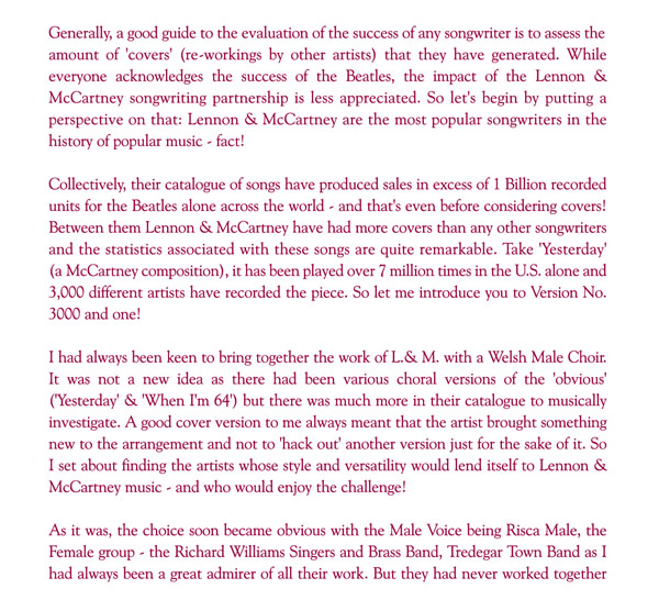 Lennon and McCartney Insert